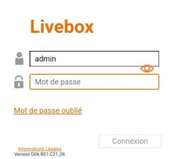 Connexion à la Livebox